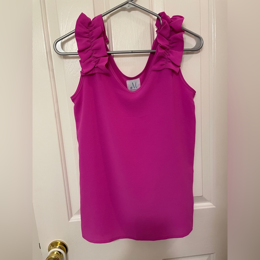 Hot pink tank. Size small. Runs small. New without tags